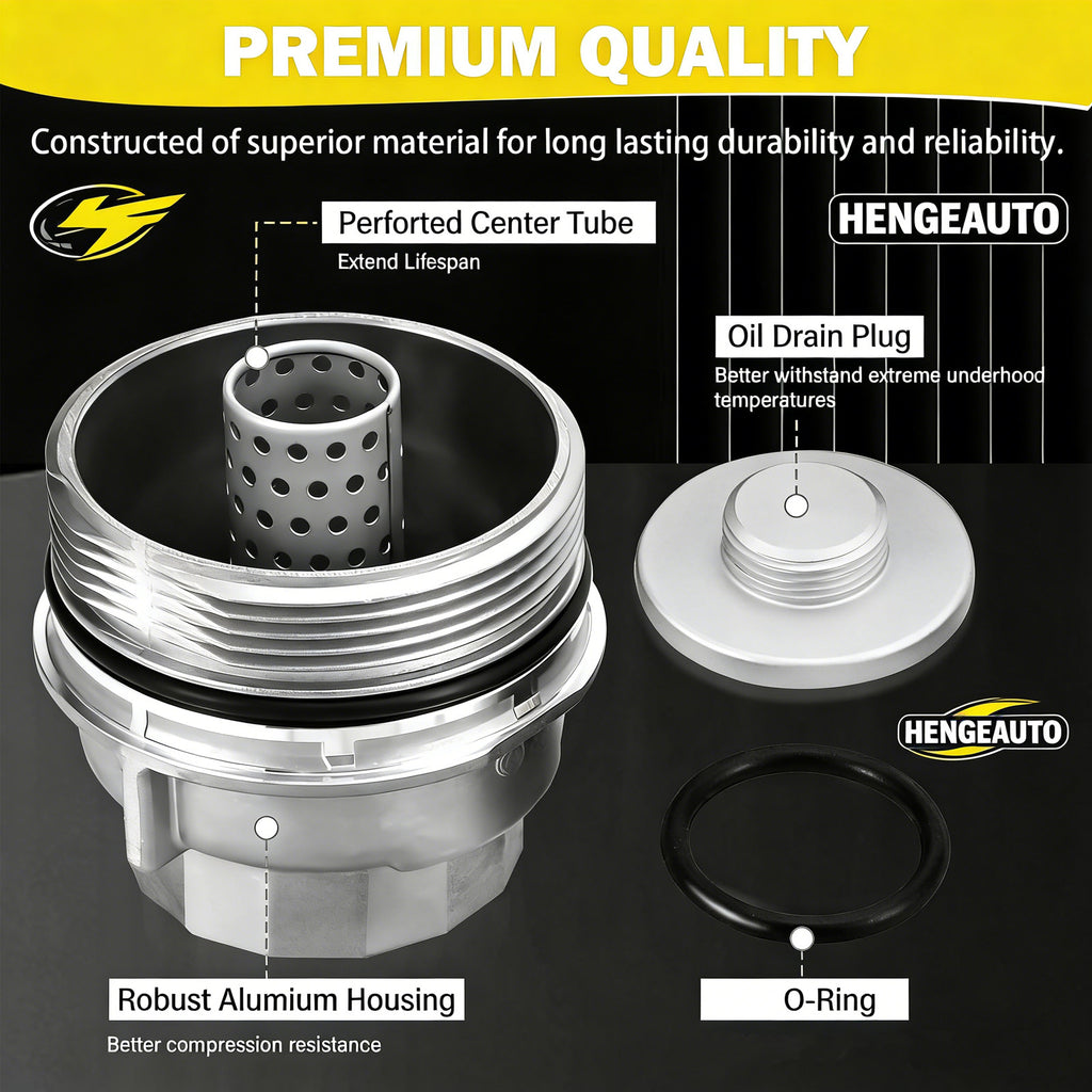 15620-31060 Oil Filter Housing Cap Assembly Kit with Drain Plug 15643-31050 O-Ring Seal