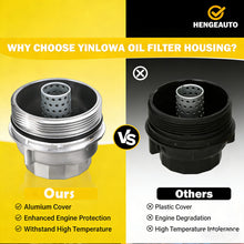 Load image into Gallery viewer, 15620-31060 Oil Filter Housing Cap Assembly Kit with Drain Plug 15643-31050 O-Ring Seal